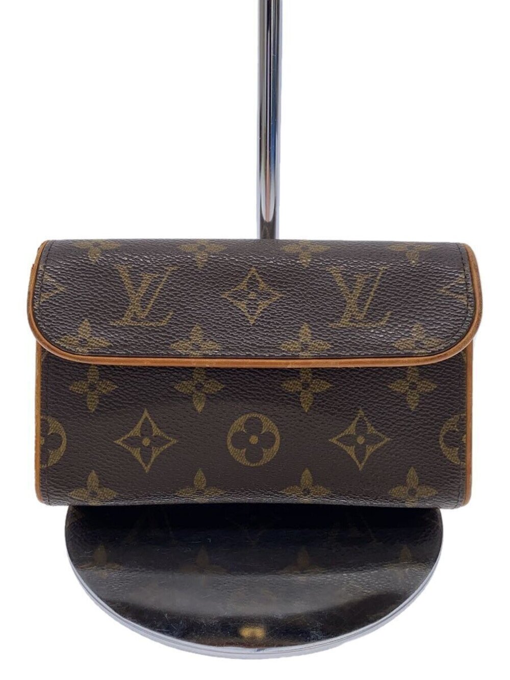 LOUIS VUITTON Pochette Florentine Monogram Canvas Brown